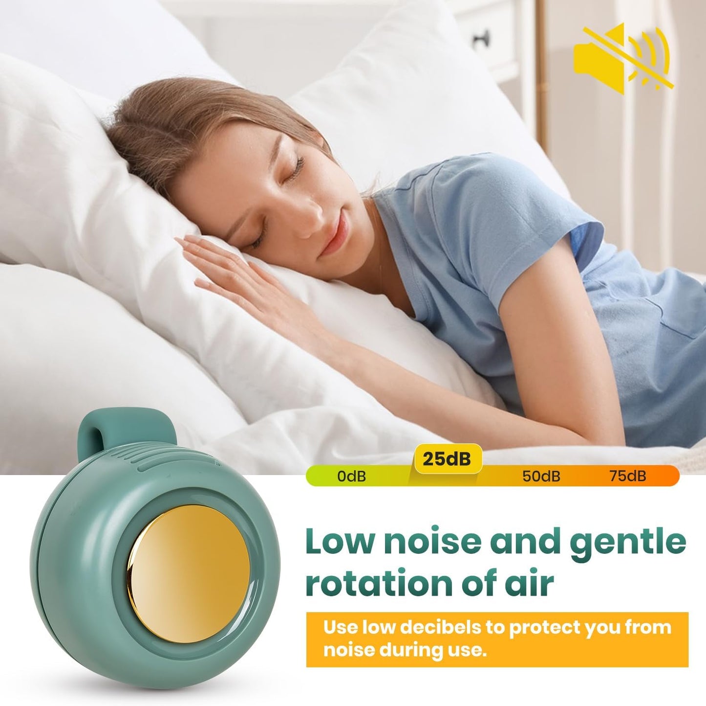 Mini Ventilador tipo clip - USB Recargable