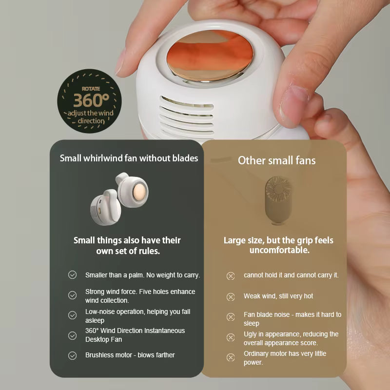 Mini Ventilador tipo clip - USB Recargable